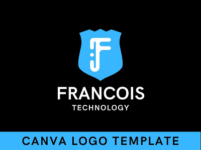 Premade Clean F Letter Canva Logo Template