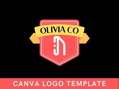 Premade Badge N Letter Canva Logo Template