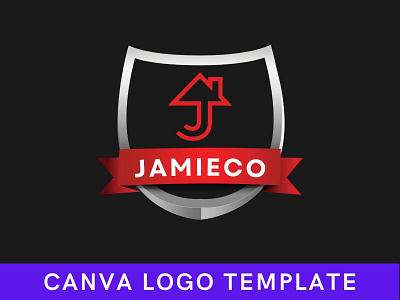 Premade Modern Real Estate J Letter Canva Logo Template