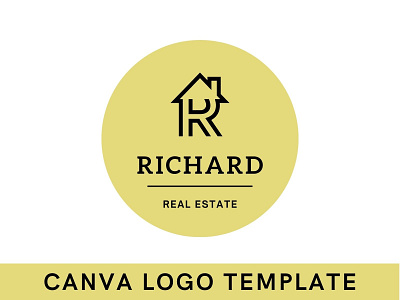 Premade Minimalist Real Estate R Letter Logo Template brand identity branding canva design home logo house logo illustration letter logo lettermark logo logo design logomark modern logo monogram real estate real estate logo template