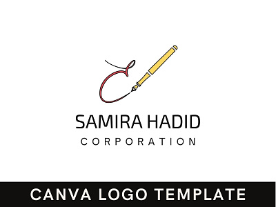 Premade Minimal Signature Canva Logo Template