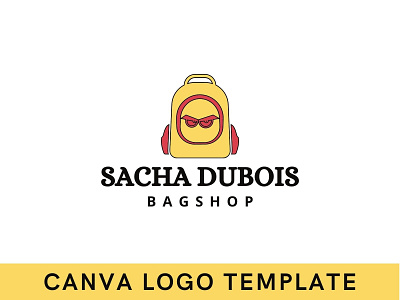 Premade Stylish School Bag Logo Template