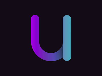"U" Logo Concept branding gradient logo modern neon retro u