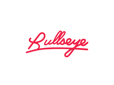 Bullseye - Logo Proposal branding bullseye cursive wordmark