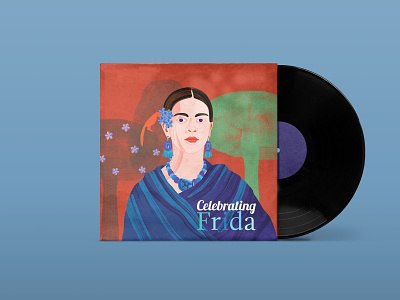 Celebrating Frida - cover art illustration concept drawing illustration simple