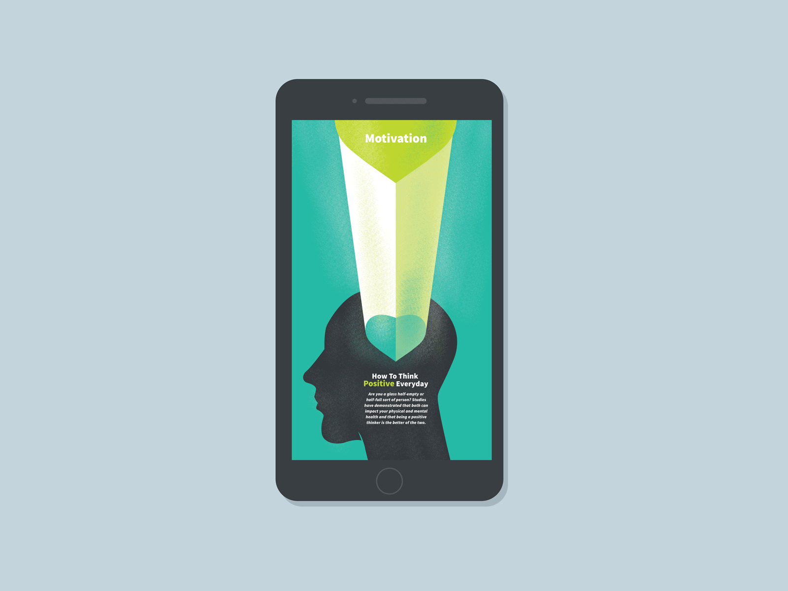 Motivation - mental health app illustration