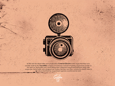 A Brief History of the Camera Flash – illustration series concept illustration