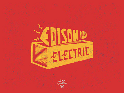 Edison Electric Pres FINAL concept illustration retro typography