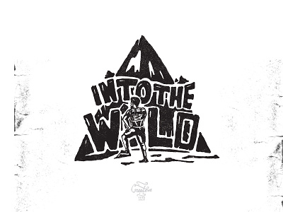 INTO THE WILD illustration – Screen print concept illustration typography