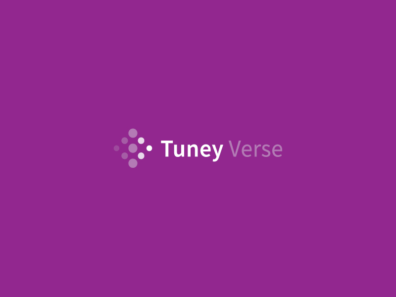 Tuneyverse concept gif logo