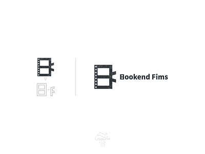 Bookend Films. abstract clean design logo