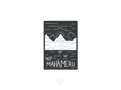 Mahameru Illustration - reversed print concept drawing illustration