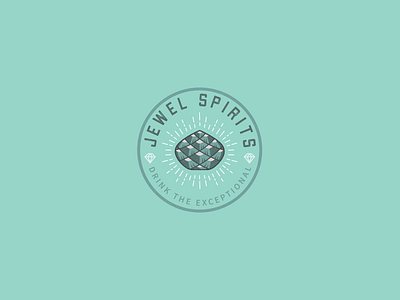 Jewel Spirits brand identity branding concept drawing graphic design illustration logo logo badge spirits tequila