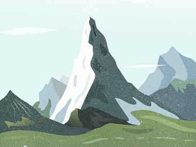 INTO THE WILD - detail concept details digital art illustration mountain vector