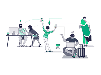 Summer vibes - @ Skalar homepage homepage illustration uiux web animation web illustration