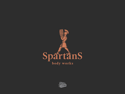 SPARTANS - BODY WORKS branding concept illustration logo