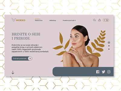 Skincare e-commerce landing page