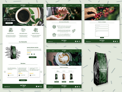 Coffee e-commerce website coffee website design landing page ui ux