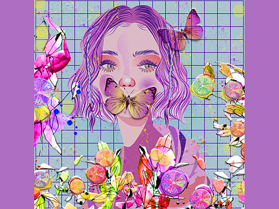 Butterfly artwork butterfly colorful corel coreldraw design digital art drawing graphic design illustration photoshop purple
