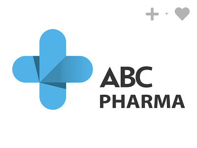 Abc Pharma abc pharma blue design heart icon illustration logo love medical pharmaceutical vector