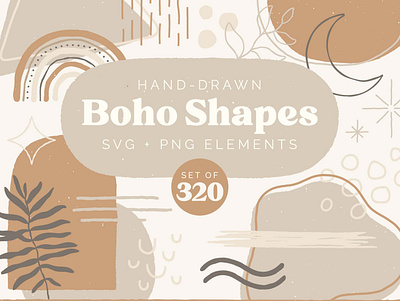Textured Boho Shapes Graphic Collection clipart design graphic design graphics illustration