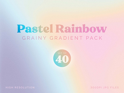 Grainy Gradient Pack: Pastel Rainbow clipart design gradient graphic design graphics illustration