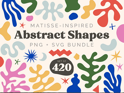 Abstract Midcentury Multicolor Shapes Collection clipart design graphic design graphics illustration