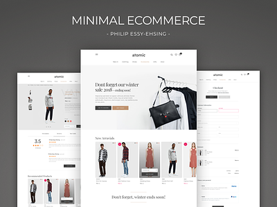 Minimal E-Commerce Theme concept e commerce ecommerce minimal product responsive shop ui ux woocommerce