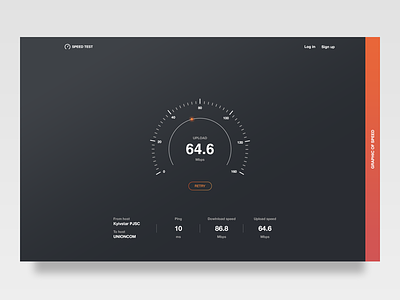 Speed Test Redesign black clear color colorsheme numbers redesign simple speed test ui ux web