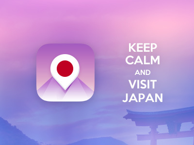 Visit Japan calm icon ios japan journey