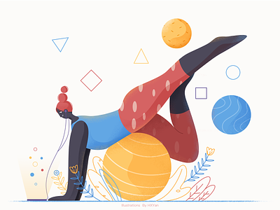 Yoga Time app branding illustration ps ui web 应用 类型