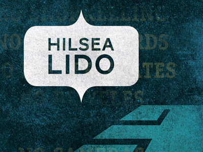 Hilsea Lido grunge lido logo portsmouth poster retro texture textured