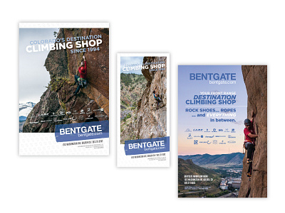 Bentgate Mountaineering - Guidebook Advertising action photography advertising branding design graphic design marketing page layout photography photoshop vendor coordination