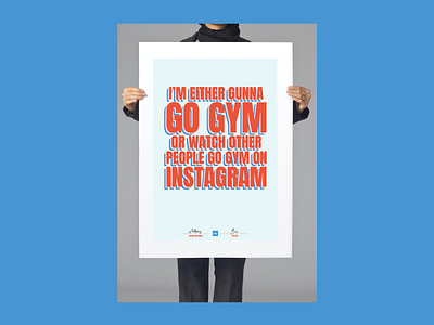 Insta print series #2 design gym instagram print screenprint typographic typography