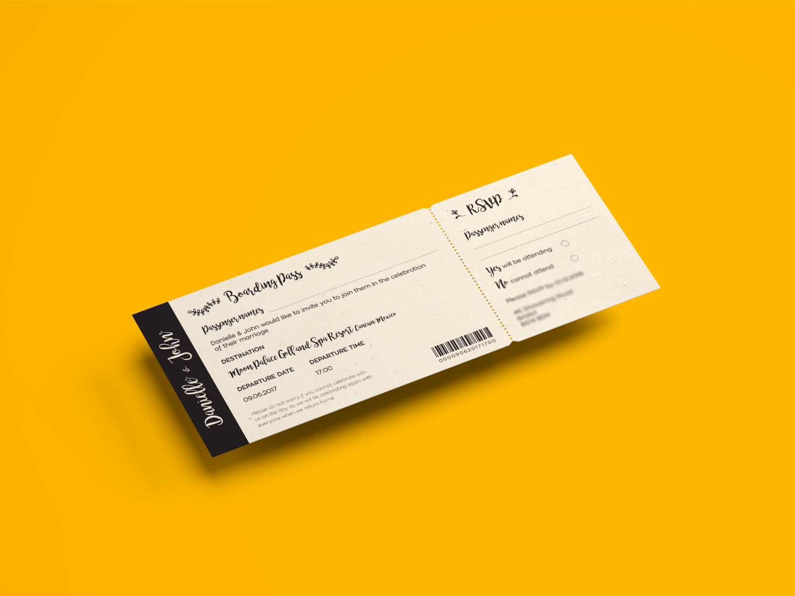 Wedding ticket by Zoe Dyer on Dribbble