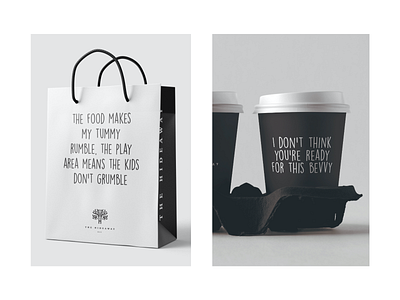 The hideaway branding bar beyonce black black white brand brand design brand identity branding cafe catering coffee coffee cup design identity paper bag typographic typography