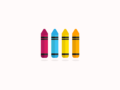 Simple illustration - Crayons crayon design flat graphic design illustration random simple