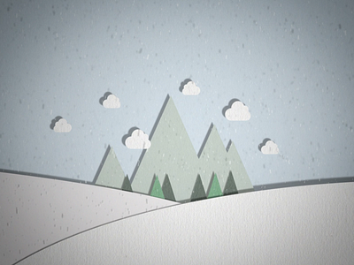 Paper cut out animation 2d animation 2d art aftereffects animation clouds design illustration illustration art illustrations illustrator mountains paper cut out snow texture