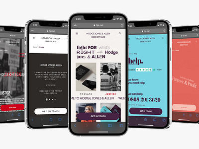 Hodge Jones & Allen adaptive brand brand design brand identity branding design desktop digital digital design graphic design logo mobile typographic typography ui ux web web design website website design
