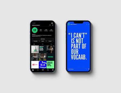 "I CAN'T" IS NOT PART OF OUR VOCAAB brand brand design brand identity branding design digital digital design insta instagram logo social social media typographic typography ui ux