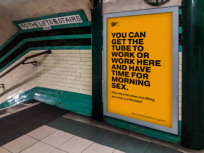 BKL: "Finchley" advert billboard brand brand design branding campaign design london poster print tube typographic typography