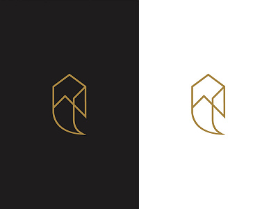 GAiNVEST architecture developer dribbble elegant gain gold investment logo luxury realestate signet