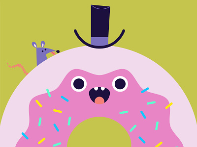 Fat thursday cute donut fatthursday illustration mouse tasty