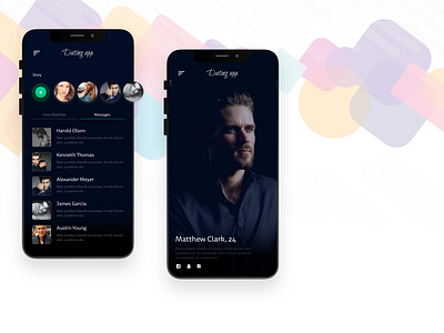 Dating App app datingapp friends ios iphone x love match minimal relationship social social network ui ux ux design