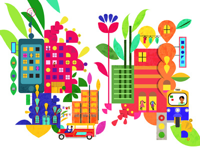In The City WIP shot city city life colors fauna flora flowers jungle urban