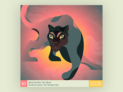 Black Panther 10x18 black panther kendrick lamar panther soundtrack