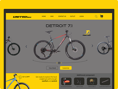 United Bike website concept design landingpage ui website