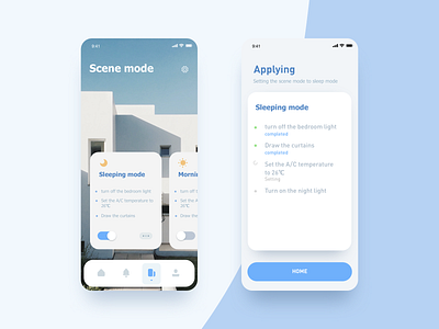 Scene Mode Setting app app界面 design gui health home smart ui
