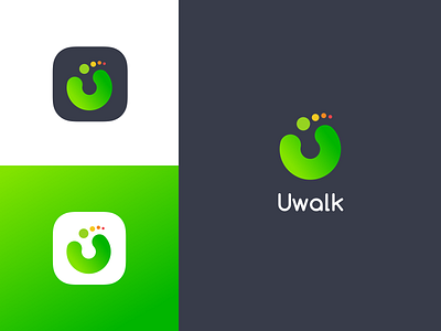 U Walk app design icon illustration logo ui