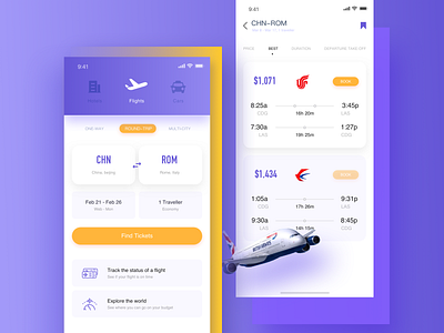 flight booking app app color design icon ui ux